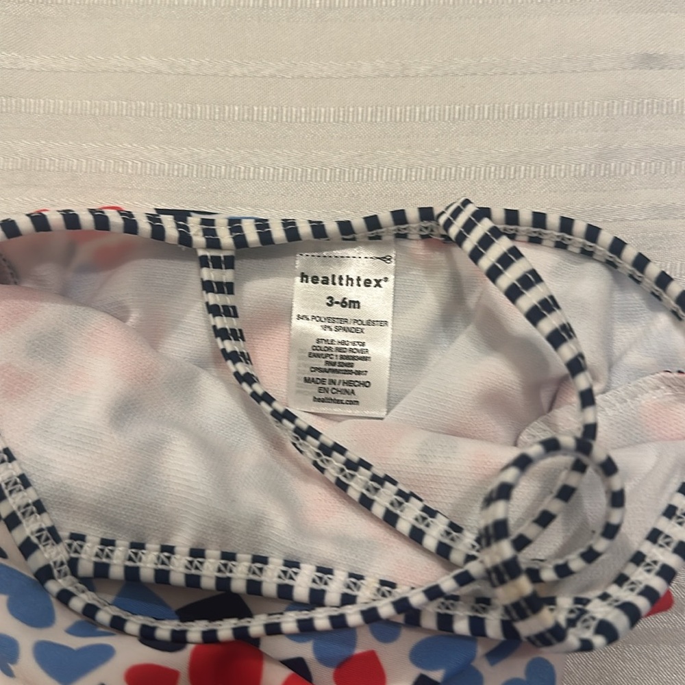 Heart Patterned Swimsuit with Ruffle - Picture 3 of 3